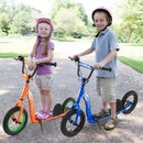 Kids Scooter Youth Kick Scooter with Adjustable Height Handlebar 12-Inch Inflatable Wheels