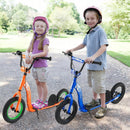 Kids Scooter Youth Kick Scooter with Adjustable Height Handlebar 12-Inch Inflatable Wheels by LJGDeals