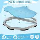 Kids Sensory Swivel Chair 360° Spinning Seat with Metal Base