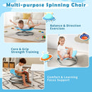 Kids Sensory Swivel Chair 360° Spinning Seat with Metal Base