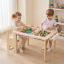 Kids Sensory Table Set with Adjustable Height and 2 Chairs by DirectDeals