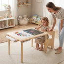 Kids Sensory Table Set with Adjustable Height and 2 Chairs by LJGDeals