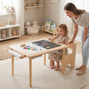 Kids Sensory Table Set with Adjustable Height and 2 Chairs