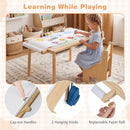 Kids Sensory Table Set with Adjustable Height and 2 Chairs