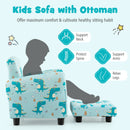 Kids Single Sofa with Cute Patterns Ergonomic Backrest and Armrests