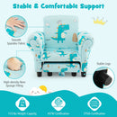 Kids Single Sofa with Cute Patterns Ergonomic Backrest and Armrests