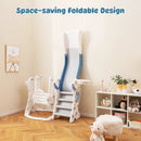4-in-1 Kids Slide and Swing Set with Basketball Hoop by LJGDeals