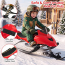 Snow Racer Sled with Brakes and Steering Handle for Kids