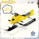 Snow Racer Sled with Brakes and Steering Handle for Kids
