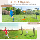 2-in-1 Kids Soccer Rebounder and Soccer Goal with Adjustable Height