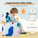 High-density Padding Kids Sofa with Armrest and Extra Pilow-Multicolor