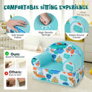 Kids Armchair with Plush Velvet Cover and Soft Sponge Filling-Blue