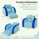 3 in 1 Convertible Flip Open Kids Sofa for Nap Play Sleep by LJGDeals