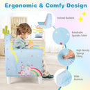 Kids Sofa with Breathable Spandex Fabric and High-density Sponge Filling for Boys and Girls
