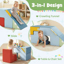 Kids Soft Foam Blocks with Velvet Covers Convertible Table and Chair Set by LJGDeals