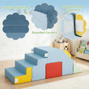 Kids Soft Foam Blocks with Velvet Covers Convertible Table and Chair Set