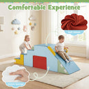 Kids Soft Foam Blocks with Velvet Covers Convertible Table and Chair Set