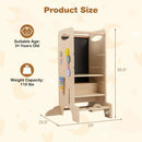 Kids Standing Tower with Detachable Chalkboard and Montessori Games for 3+ Years Old by LJGDeals