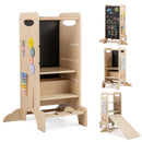 Kids Standing Tower with Detachable Chalkboard and Montessori Games for 3+ Years Old by LJGDeals