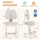 Kids Study Chair with Adjustable Double Backrest and Footrest by LJGDeals