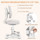 Kids Study Chair with Adjustable Double Backrest and Footrest