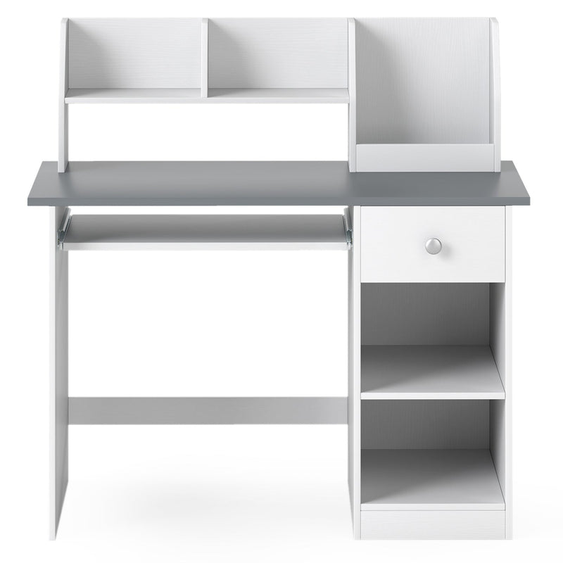 Kids Study Desk with Hutch, Drawer & Shelves, photo 4 of 8