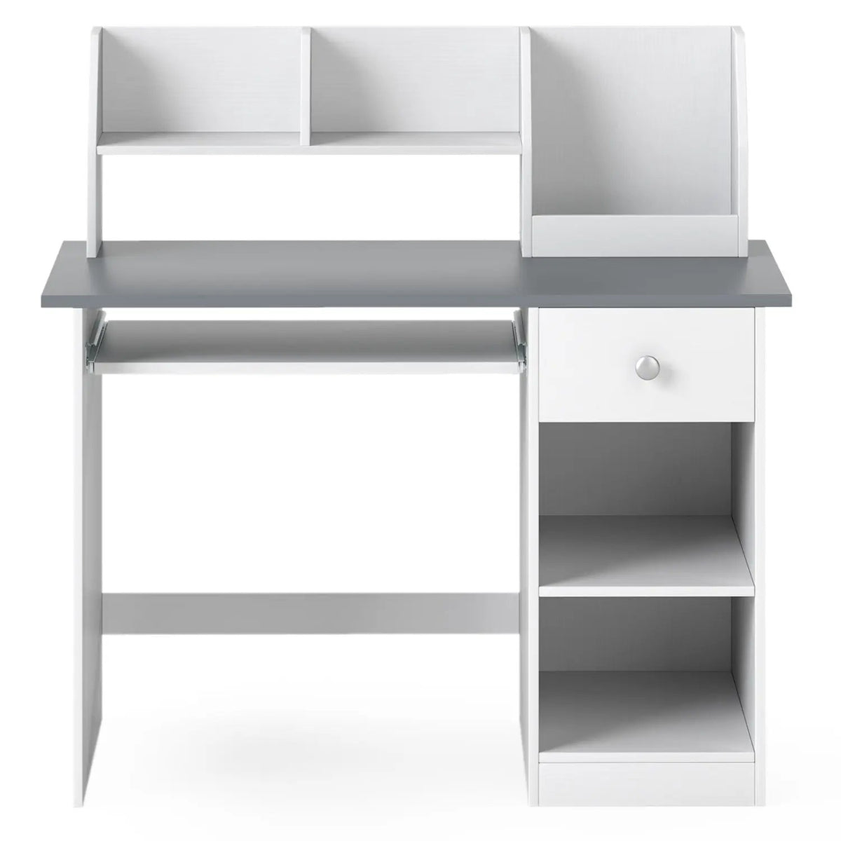 Kids Study Desk with Hutch, Drawer & Shelves, photo 4 of 8