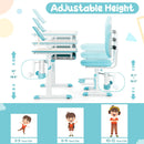 Height-Adjustable Kid's Study Desk and Chair Set by LJGDeals