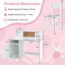 Kids Study Desk and Chair Set with Storage Cabinet by LJGDeals