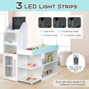 Wooden Kids Supermarket Playset with Cash Register and Shopping Cart-White by LJGDeals