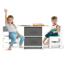 Kids Table and 2 Chairs Set Removable Storage Drawers by LJGDeals