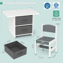 Kids Table and 2 Chairs Set Removable Storage Drawers by LJGDeals