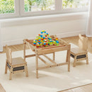 Kids Table and Chair Set with Reversible Whiteboard by LJGDeals