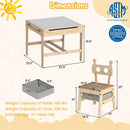 Kids Table and Chair Set with Reversible Whiteboard