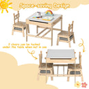 Kids Table and Chair Set with Reversible Whiteboard