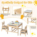 Kids Table and Chair Set with Reversible Whiteboard