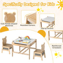 Kids Table and Chair Set with Reversible Whiteboard
