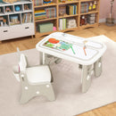 Kids Table and Chair Set with Flip-Top Bookshelf by LJGDeals