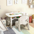 Kids Table and Chair Set with Flip-Top Bookshelf by LJGDeals