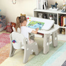 Kids Table and Chair Set with Flip-Top Bookshelf by LJGDeals
