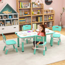 Kids Table and Chairs Set for 4 with Graffiti Desktop by DirectDeals