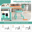 Kids Table and Chairs Set for 4 with Graffiti Desktop by DirectDeals