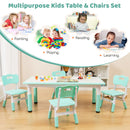 Kids Table and Chairs Set for 4 with Graffiti Desktop by DirectDeals