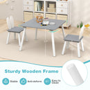 3 Pieces Kids Table and Chairs Set for Arts Crafts Snack Time