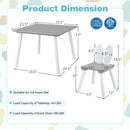 3 Pieces Kids Table and Chairs Set for Arts Crafts Snack Time by LJGDeals