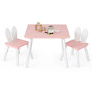 3 Pieces Kids Table and Chairs Set for Arts Crafts Snack Time by LJGDeals