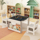 4 in 1 Kids Toddler Activity Table and Chairs Set with Reversible Tabletop by LJGDeals