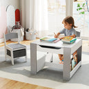 4 in 1 Kids Toddler Activity Table and Chairs Set with Reversible Tabletop by LJGDeals