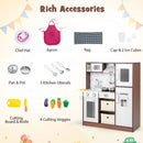 Kids Modern Toy Kitchen Playset with Attractive Lights and Sounds-Coffee by LJGDeals