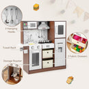 Kids Modern Toy Kitchen Playset with Attractive Lights and Sounds-Coffee by LJGDeals